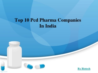 Top 10 PCD Pharma Companies in India