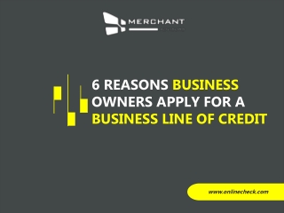6 Reasons Business Owners Apply for a Business Line of Credit