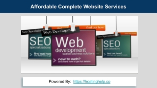 Affordable Complete Website Services