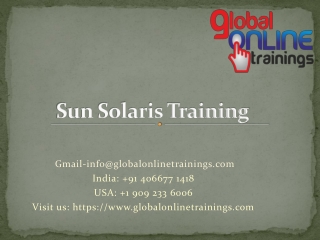 Sun Solaris Training | Sun Solaris Administration Online Training