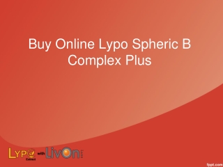 Buy Online Lypo-Spheric B Complex Plus