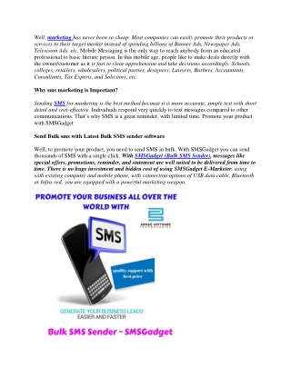 What are the benefits of using bulk SMS services?