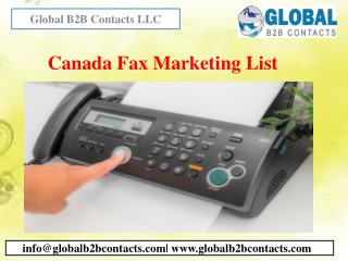 Canada Fax Marketing List