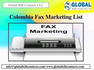 Colombia Fax Marketing List