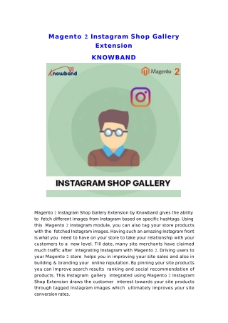 Magento 2 Instagram Shop Gallery Extension | Knowband