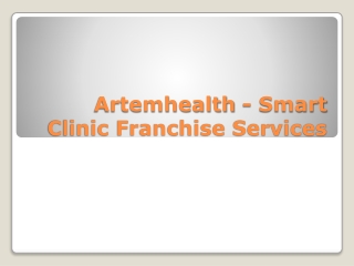 Artemhealth - Smart Clinic Franchise Services