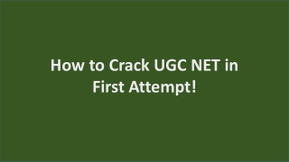 How to Crack UGC NET in First Attempt!