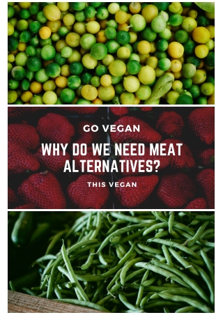 Why do we need Meat Alternatives?
