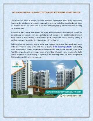 DELHI AWAS YOJNA 2019-A BEST OPTION FOR AFFORDABLE HOMES IN DELHI