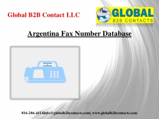 Argentina Fax Number Database