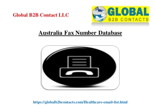 Australia Fax Number Database