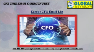 Europe CFO Email List