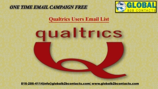 Qualtrics Users Email List