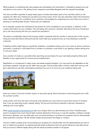 The Best To Selling In Real Estate Market