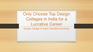 Top Design Colleges in India – Avantika University
