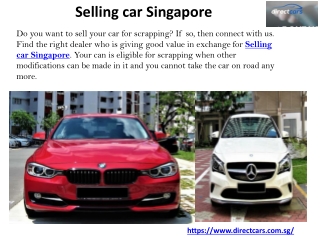 Selling car Singapore