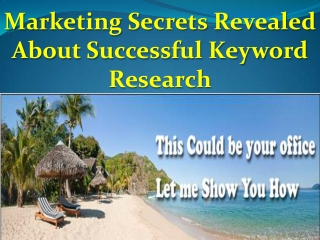 Keyword Research - How To Generate Traffic To Your Business