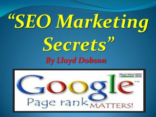 Seo Marketing Secrets Revealed - Real Truth