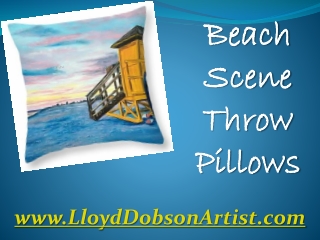 Beach Scene Throw Pillows