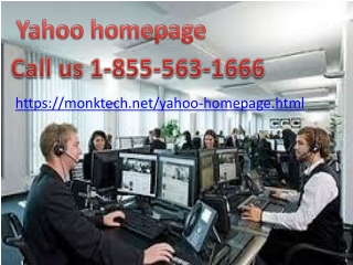 Avail technical support for yahoo homepage 1- 855-563-1666 from us