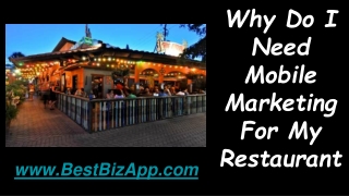 Why Do I Need Mobile Marketing For My Restaurant