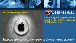 Call on Apple support phone number 1-855-431-6111 to enable message in iCloud on Mac