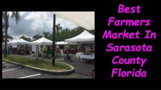 Best Farmers Market In Sarasota County Florida