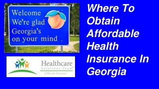 Where To Obtain Affordable Health Insurance In Georgia