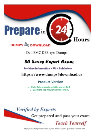 Verified EMC DEE-1721 Study Material - DEE-1721 Exam Dumps Dumps4download.us