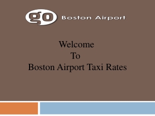 Boston Airport Taxi Rates
