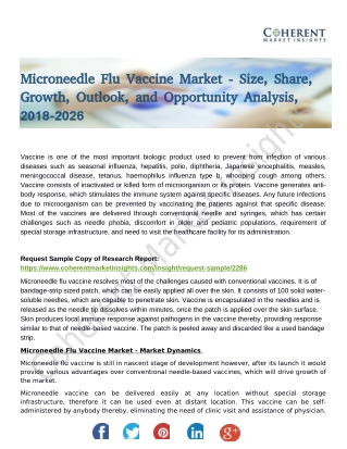 Microneedle Flu Vaccine Market Poised to Achieve Significant Growth in the Years to Come