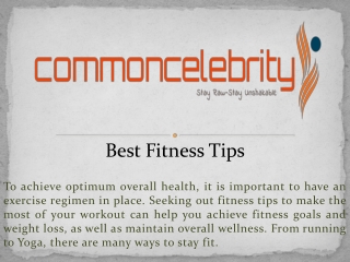 Best Fitness Tips