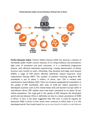 [Partha Banerjee Dubai] : Current Situation of Renal Care in Africa