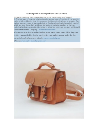 handbag manufacturers