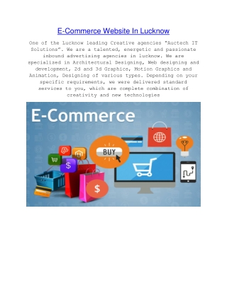 E-Commerce Website In Lucknow