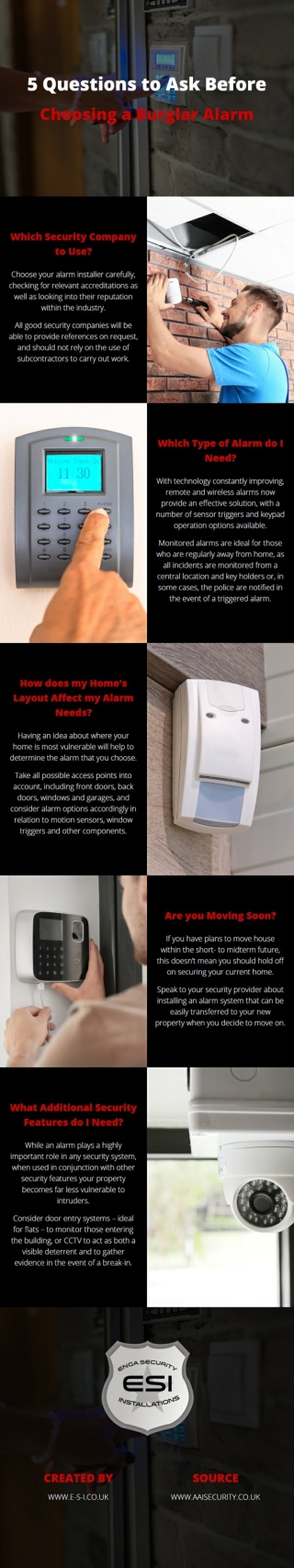 5 Questions to Ask Before Choosing a Burglar Alarm