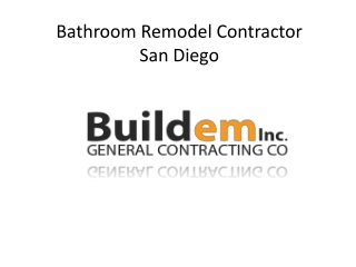Bathroom Remodel Contractor San Diego
