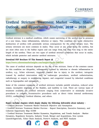 Urethral Stricture Treatment Market —Size, Trends, Outlook, and Opportunity Analysis, 2018 – 2026