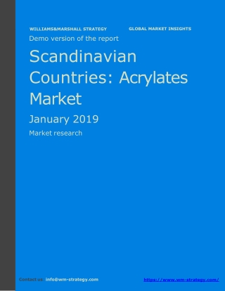 WMStrategy Demo Scandinavian Countries Acrylates Market January 2019