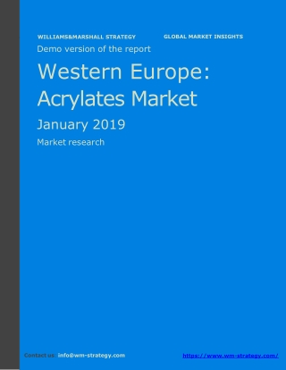 WMStrategy Demo Western Europe Acrylates Market January 2019