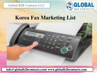 Korea Fax Marketing List