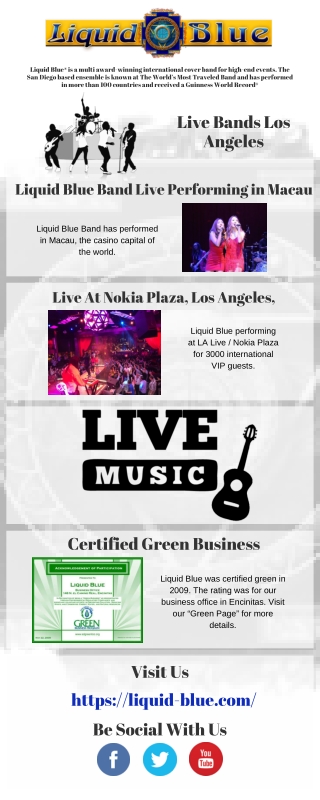 Live Bands Los Angeles - Liquid Blue