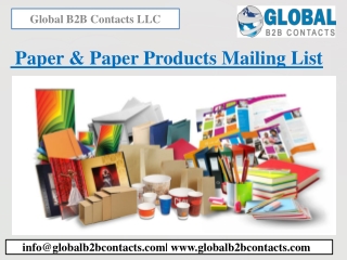 Paper & Paper Products Mailing List