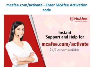 mcafee.com/activate - Enter McAfee Activation code