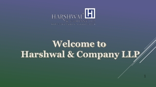 Not for Profit Audit Services - Harshwal & Company LLP