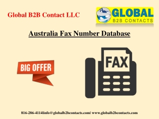 Australia Fax Number Database