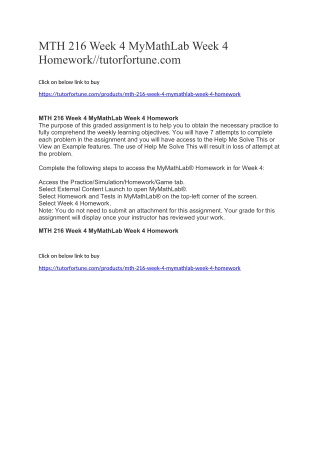 MTH 216 Week 4 MyMathLab Week 4 Homework//tutorfortune.com
