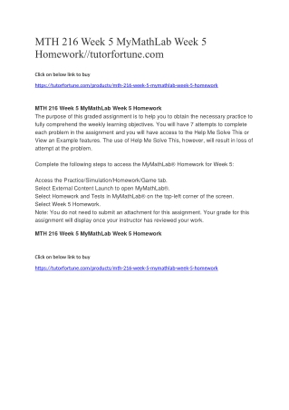 MTH 216 Week 5 MyMathLab Week 5 Homework//tutorfortune.com