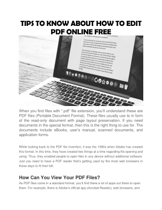 Edit PDF online free