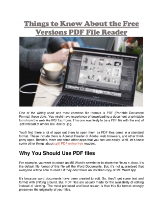 Split PDF online free